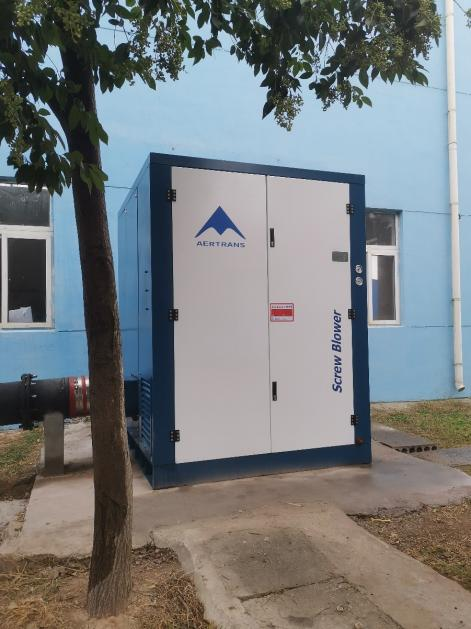 Screw fan machine application-sewage treatment